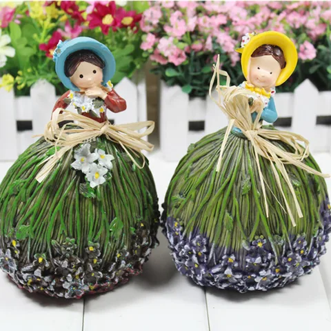 Flor de Fadas Fada das Flores de Resina Presente do Dia dos Namorados Rattan Decoração da Casa Estátua Country Style Lavender Europeia Artesanato