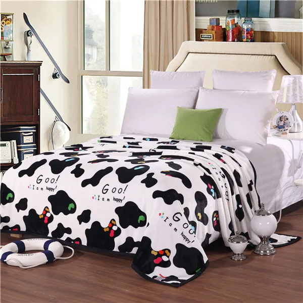 Супер удобное мягкое Норковое одеяло для валяния, Полосатое одеяло с рисунком зебры и цветочным рисунком, дышащее одеяло на диван/кровать/путешествия - Цвет: 18
