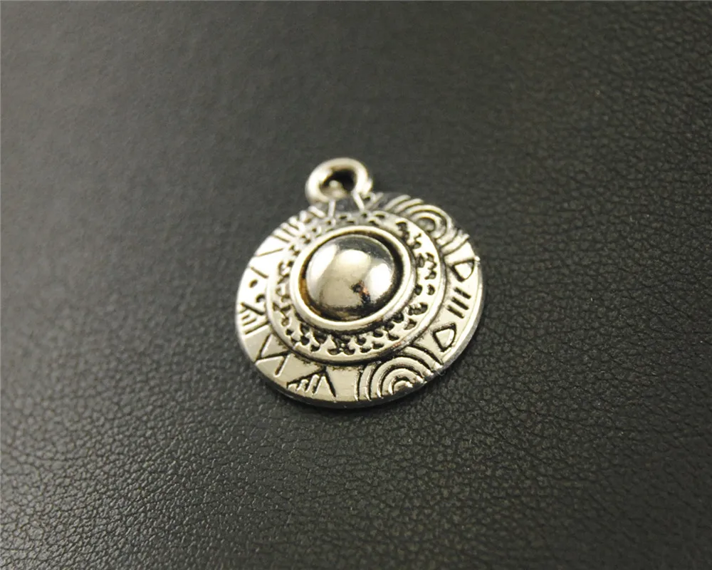 Buy 20pcs Antique Sliver Ball Round Charm Pendant DIY