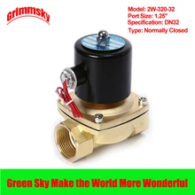 DC12V/24 V/AC110V/220 V 2 way 2 Позиция 1''1/4 ''порт водный и воздушный дизель газ низкого вязких жидкостей нормально закрытый электромагнитный клапан