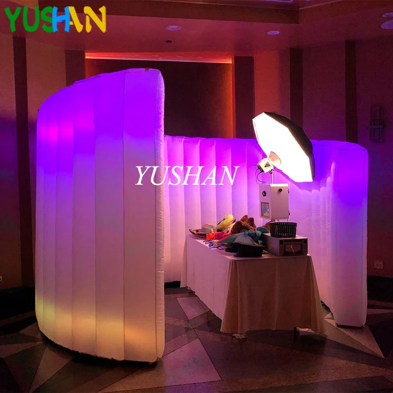 

LED Spiral Inflatable Wall Inflatable Photo Wall Party Backdrops Automatic wedding photo Wall With LED Lights New arrival 2018
