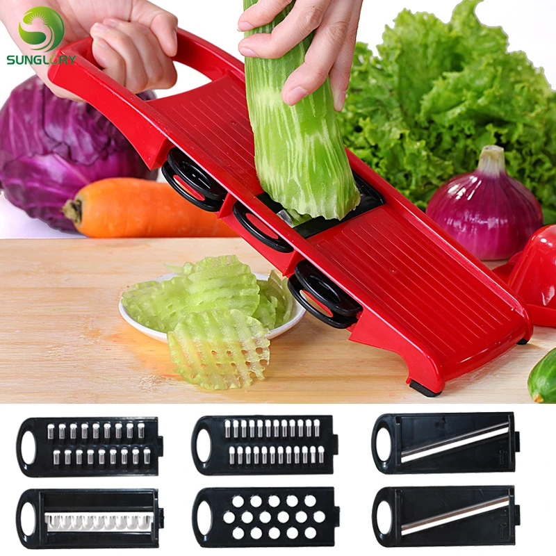 Creative Mandoline Slicer Julienne Slicer Vegetable Slicer Set With 6