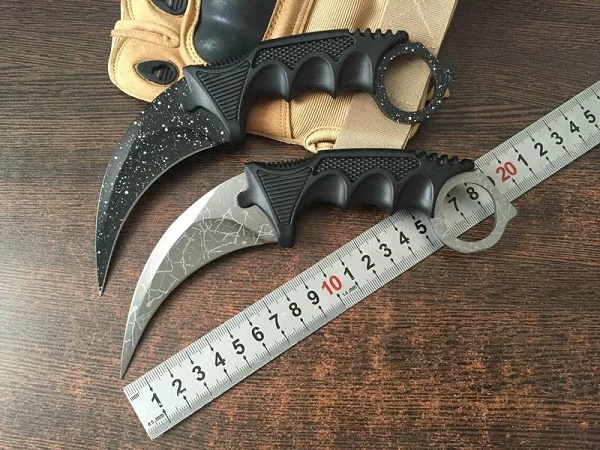 2 варианта! CS Karambit выживания Средства ухода за кожей Шеи Ножи для шашлыков 440