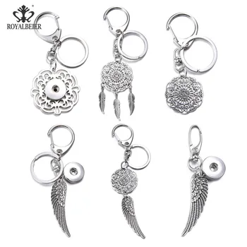 

ROYALBEIER 5pcs/lot DIY Sliver Metal feather leaf shape Couple Key Chain Keychain Novelty Gifts Car Key Ring Women Charms
