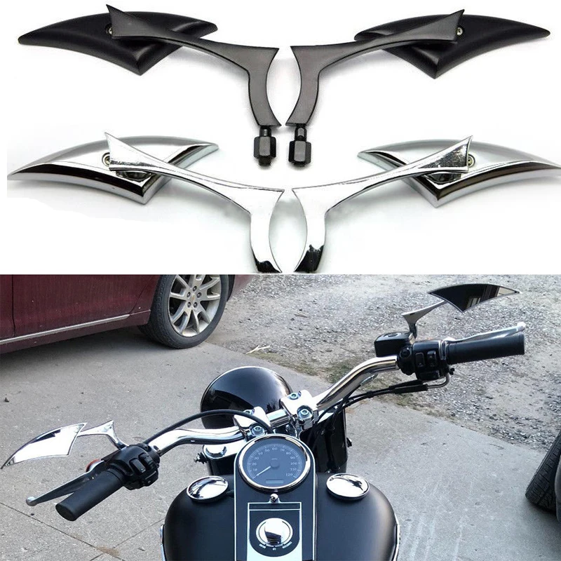 Зеркала заднего вида 2 шт. для Yamaha V Star XVS 650 1100 Silverado Kawasaki Vulcan VN 900 1500 1600 1700 2000
