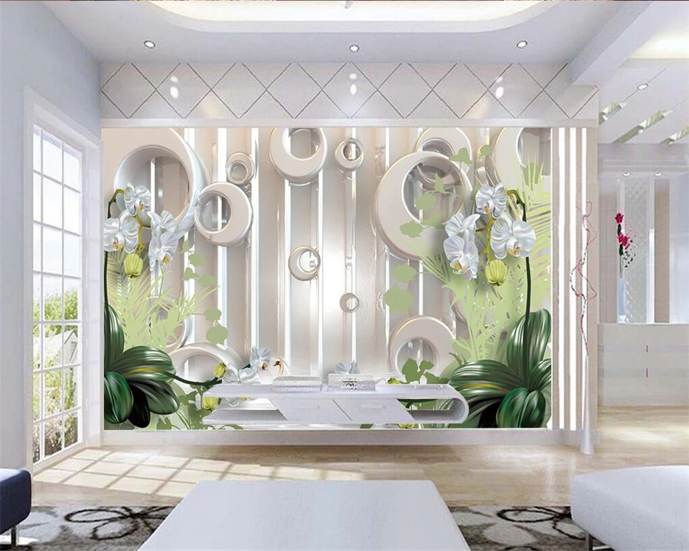 Beibehang Besar Dekorasi Rumah Lingkaran Hijau Swan Foto Latar Beibehang Besar Dekorasi Rumah Lingkaran Hijau Swan Foto Latar