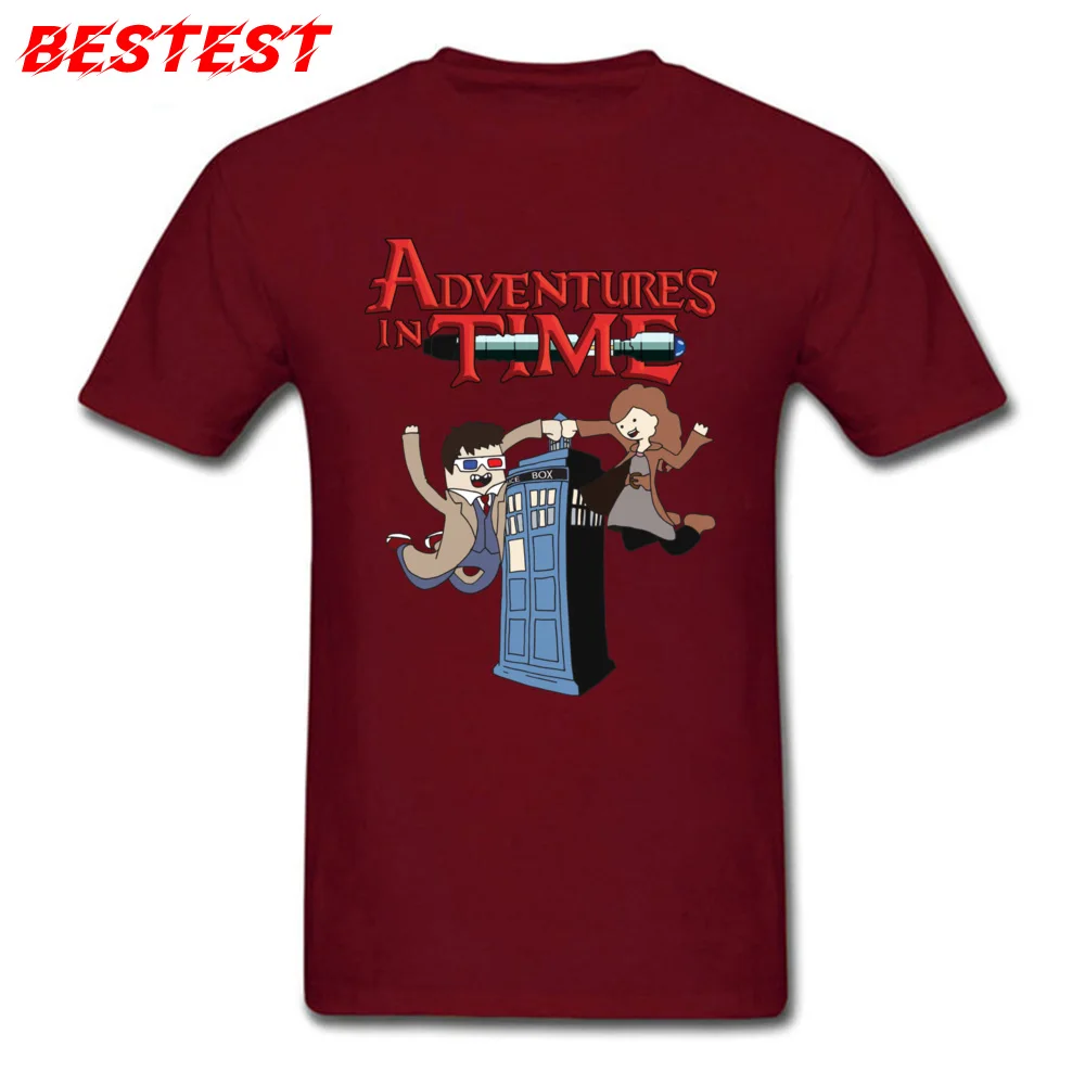 Dr. Who мужские топы футболка Приключения во времени Camisa футболки с круглым вырезом