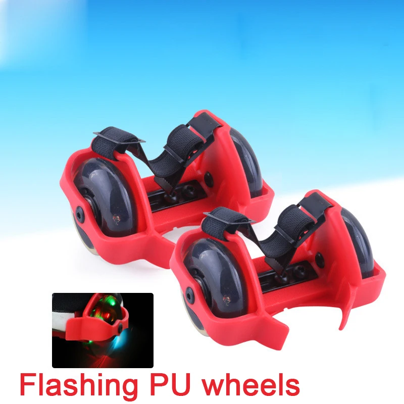 الأطفال كعب عجلة أحذية التزلج الأسطوانة العجلات الساخنة الرياضية الملونة الصمام اللمعان الصغيرة زوبعة بكرة للأطفال 4 مصباح ليد IA85