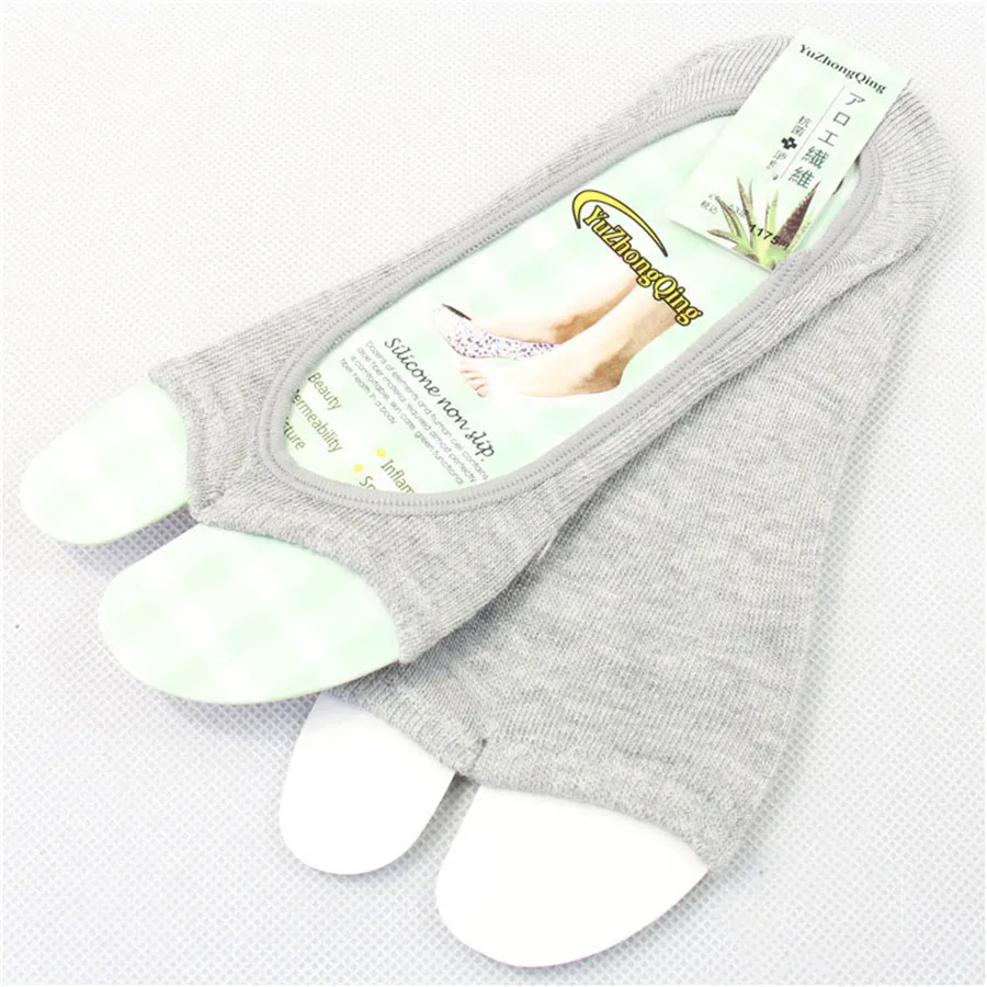 [COSPLACOOL] весенне-Летние Носки Нескользящие силиконовые хлопковые легкие носки-башмачки носки с открытым носком - Цвет: 3