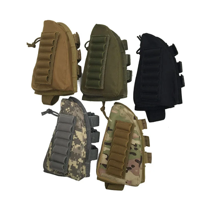 

Military Tactical Buttstock Gun Rifle Shell Hunting Ammo Pouch Bag Durable Holder Molle Pouch