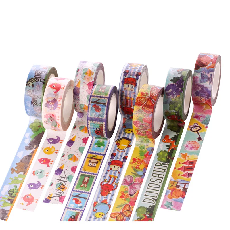 Kawaii Unicorn васи лента Diy Fita Decorativa 15 мм * 10 м Adesiva Decorada маскирующая Милая васитап