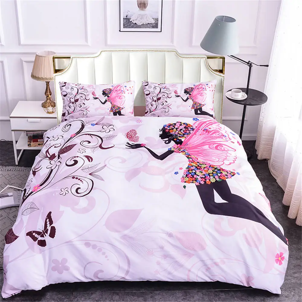 ZEIMON 3D комплект постельного белья с рисунком для девочек, набор пододеяльников для пуховых одеял, King size, полиэстер, queen, Комплект постельного белья, детское постельное белье