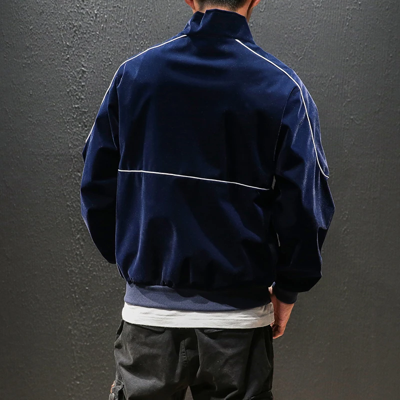 Men High Streetwear Hip Hop Pullover Jacket Male Fashion Casual Long Sleeve Velvet Coat Spring Autumn Outerwear Men High Streetwear Hip Hop Pullover Jacket Male Fashion Casual Long Sleeve Velvet Coat Spring Autumn Outerwear