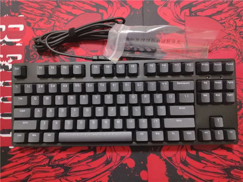 C87 cherry mx Тихая красная механическая клавиатура игровые клавиатуры TKL 87 IKBC боковая