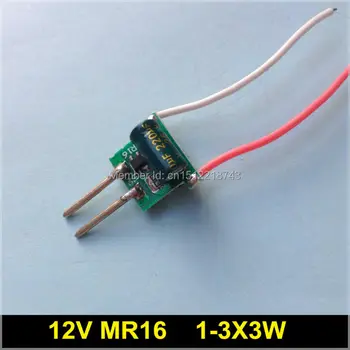 

10 PCS MR16 12V 1-3X3W LED Driver 3-9V 3W 9W IC 6807 lamp power transformer power supply 1x3W 3x3W 12V 600ma Constant Current
