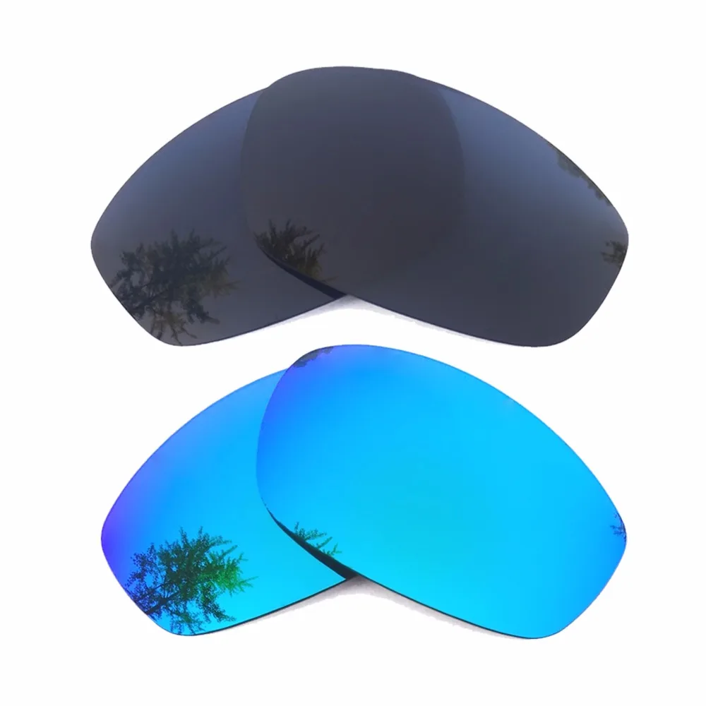 

Black & Ice Blue Mirrored Polarized Replacement Lenses for Blender Frame 100% UVA & UVB