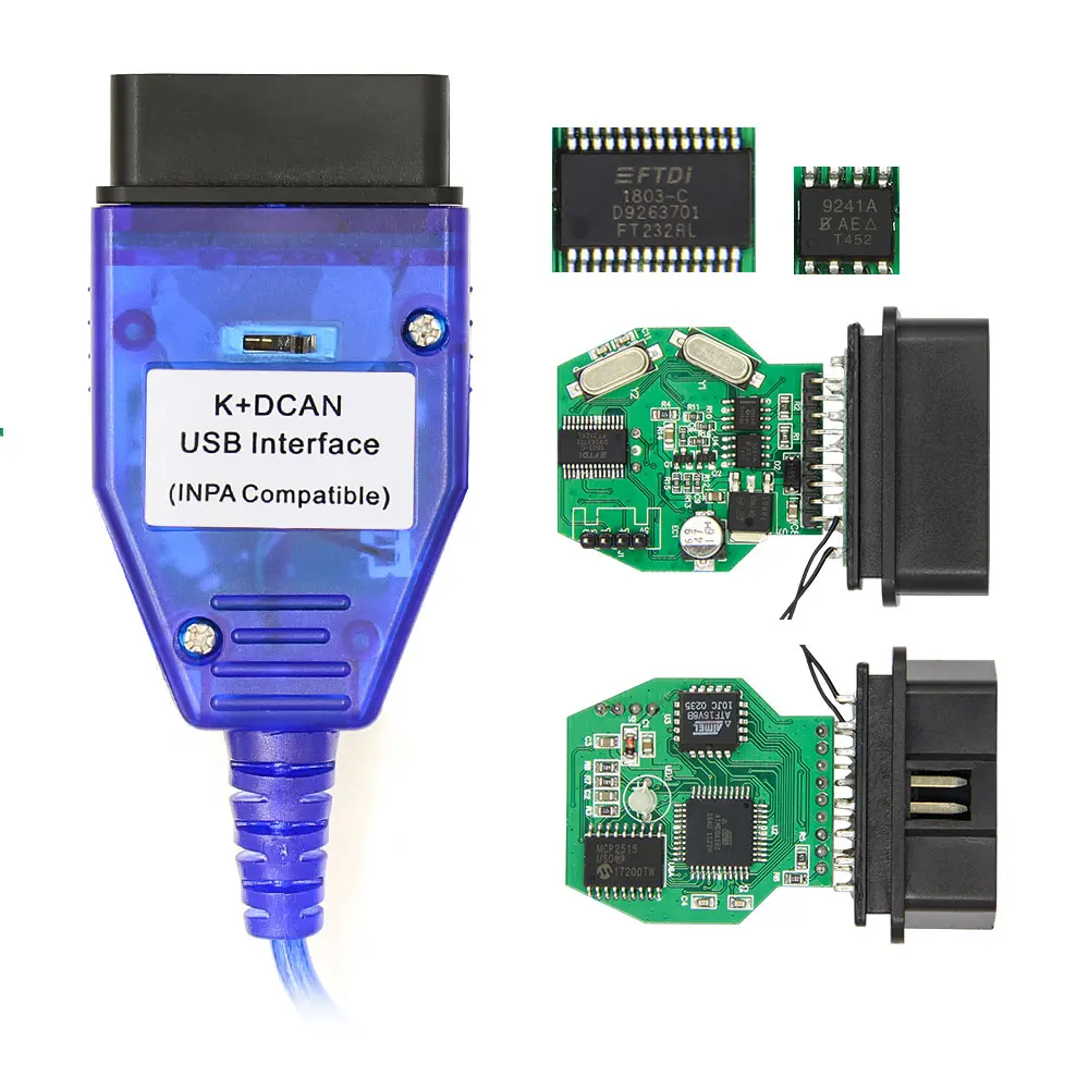 Переключатель INPA K + DCAN FT232RL для BMW line OBD2 кабель сканера USB интерфейс Inpa k dcan OBD