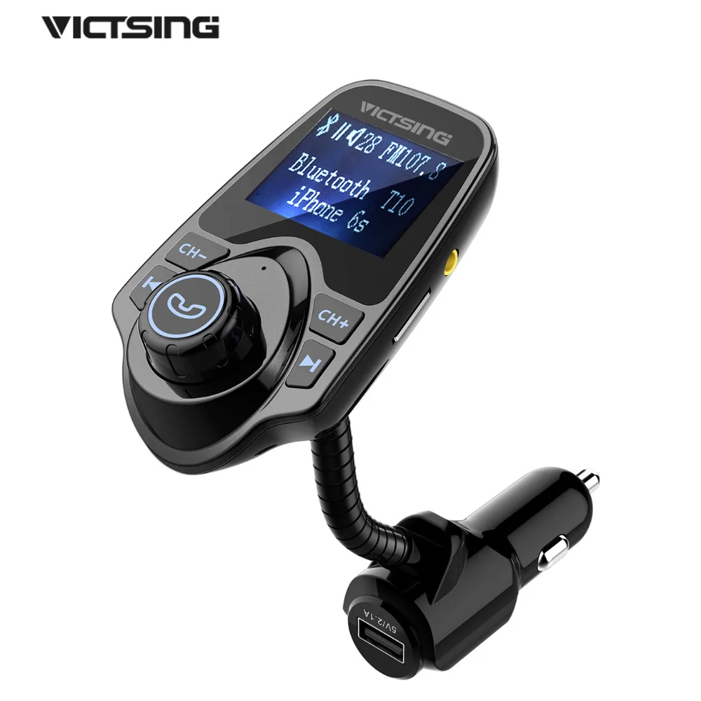 VICTSING Wireless Bluetooth FM transmitter Modulator car Kit 1.44
