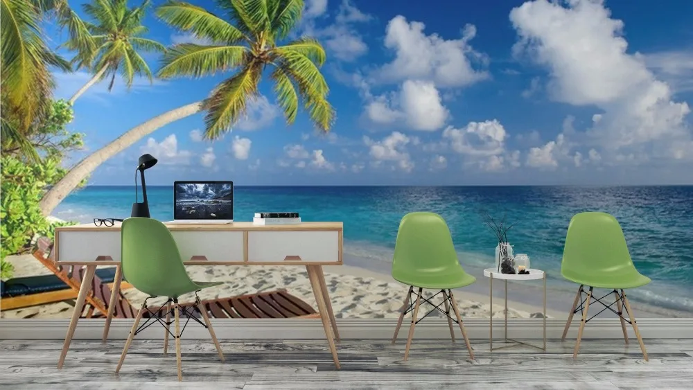Details about   Photo wallpaper Wall mural Removable Self-adhesive Tropical beach 