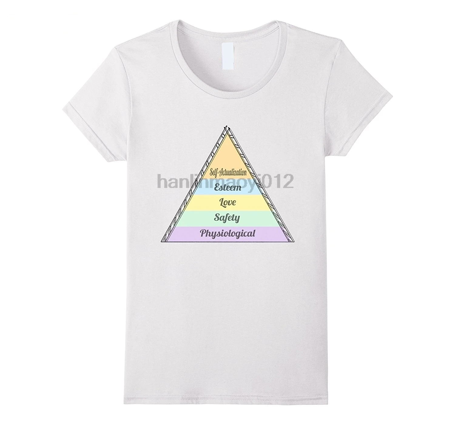 Maslow's Hierarchy of Needs T Shirt Psychology Graphic Tee men's T