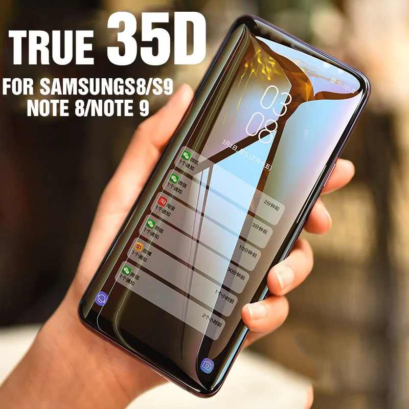 

Curved Screen Protectors On For Samsung Galaxy s9 s8 Plus Protective Glass For Samsung Note 8 9 Screen Protector on S7 S6 edge