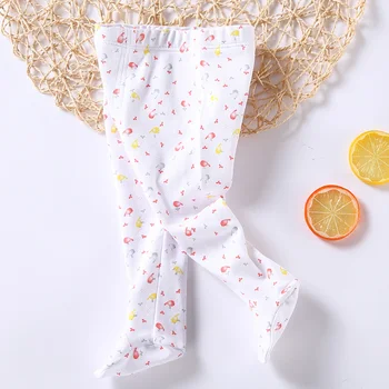 

Summer Baby cotton Cute Print Clothes Casual Leggings Infant Newborn Baby Boy Girl Pants Spring Connecting feet Pants Trousers