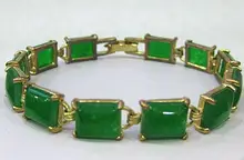 En gros Prix! Livraison Gratuite GP 8X10 M Perle Vert Jades Bracelet>>> femmes bijoux livraison Gratuite