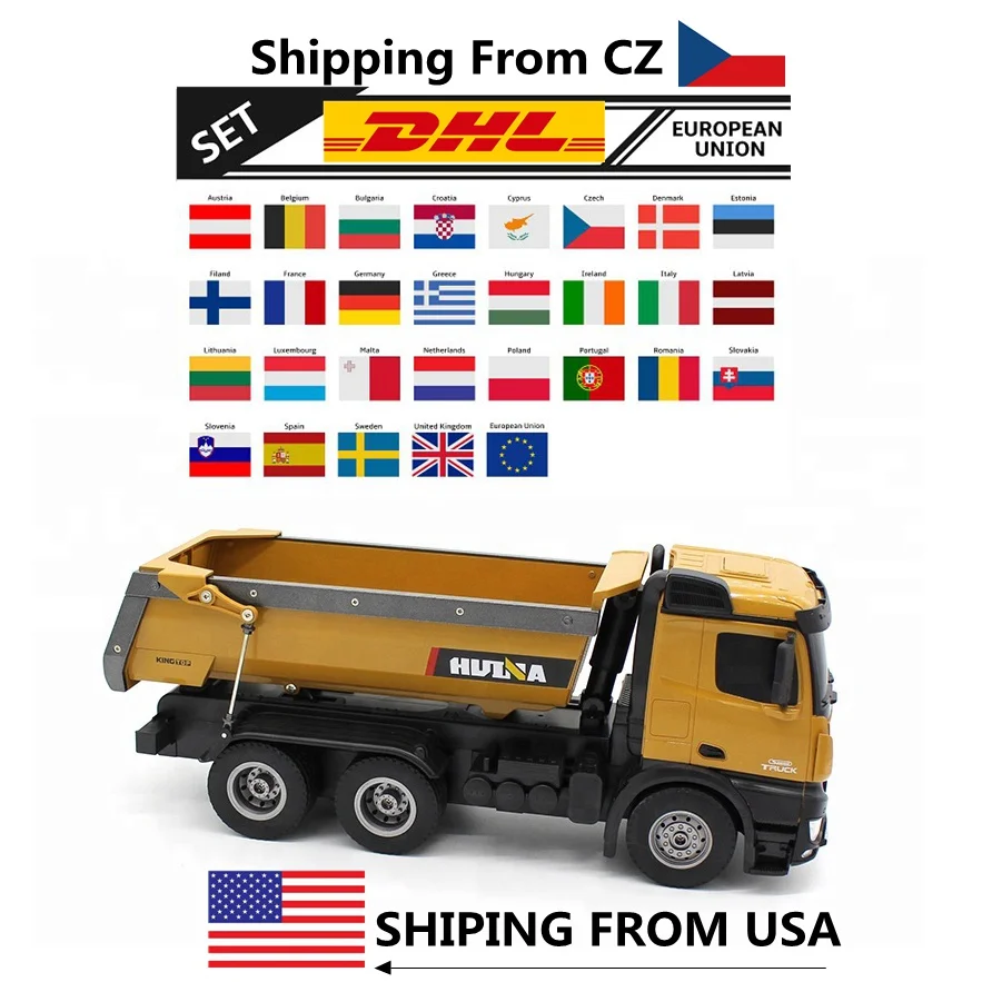 Huina 1573 RTR 2 4 ГГц 10 каналов 1:14 пульт дистанционного управления RC грузовик