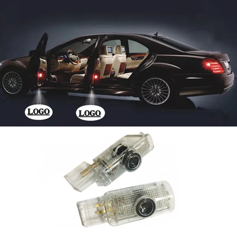 2PC car LED Door Warning Light Logo Projector For Mercedes Benz