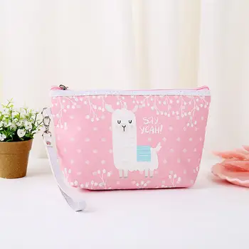 

Women Leopard Print Cosmetic Bag Makeup Case PU Leather Fashion Travel Casual Toiletry Beauty Organizer Wash Bag 19*8.3*11.2cm