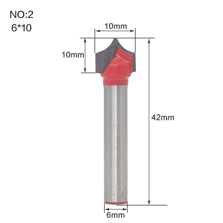 1 шт., 6 мм хвостовик, инструменты с ЧПУ, твердосплавные круглые носовые биты, круглые концевые резаки, шейкер, резак, инструменты для деревообработки