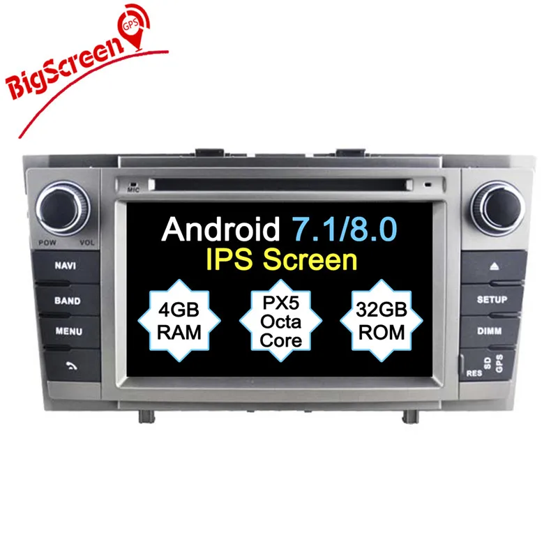 Excellent Android 6.0 7.1 Octa 8 Core Car GPS Navigation For Toyota Avensis T27 2009-2015  Head Unit Multimedia Touch Screen Monitor 1