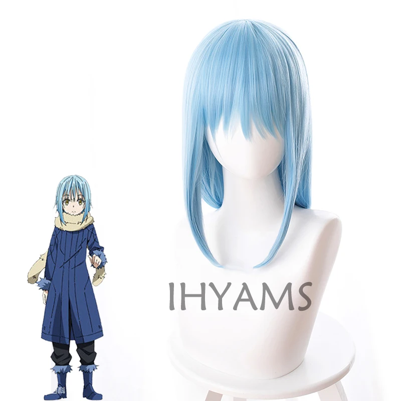 Tensei shitara Slime Datta Ken Косплей парики Rimuru Tempest Парики 40 см синие синтетические волосы