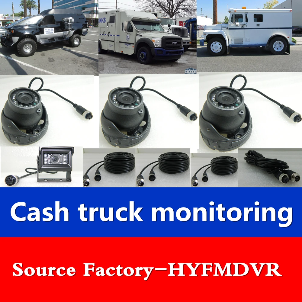 

AHD720P four-way vehicle surveillance video recorder monitoring kit Wireless remote monitoring system video image transmission m