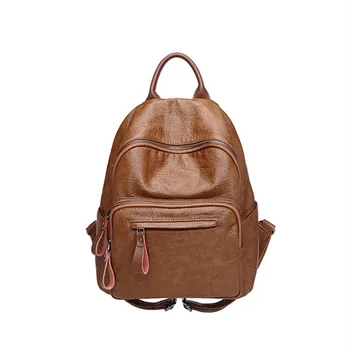 

CHALLEN Backpack Women Leather Female Ita Bag Ladies Black Color School Girls Bag Leisure Fashion Style Mochilas Sac A Dos