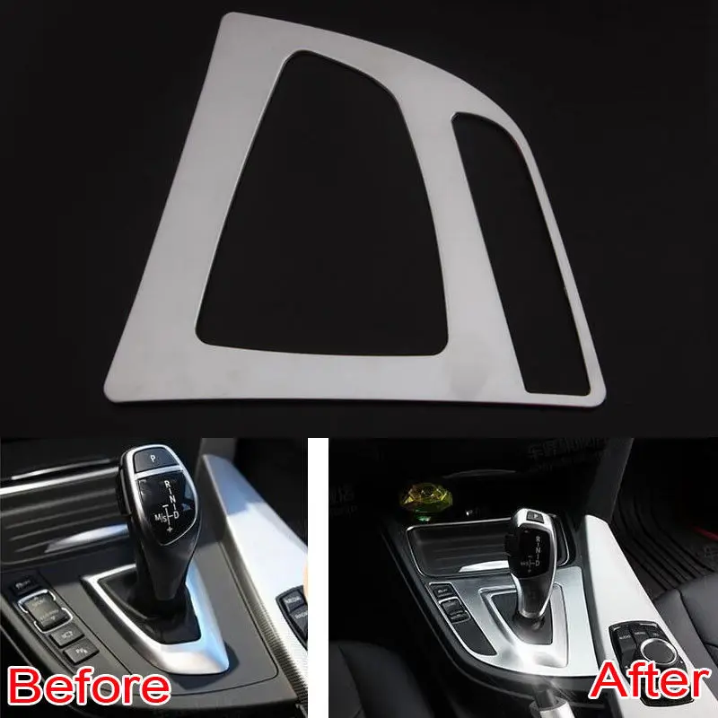 

BBQ@FUKA 1pcs ABS Car styling For 2013-2015 BMW 3 Series F30 F31 F34 Car Gear Panel Shift Box Cover Trim automobiles accessory
