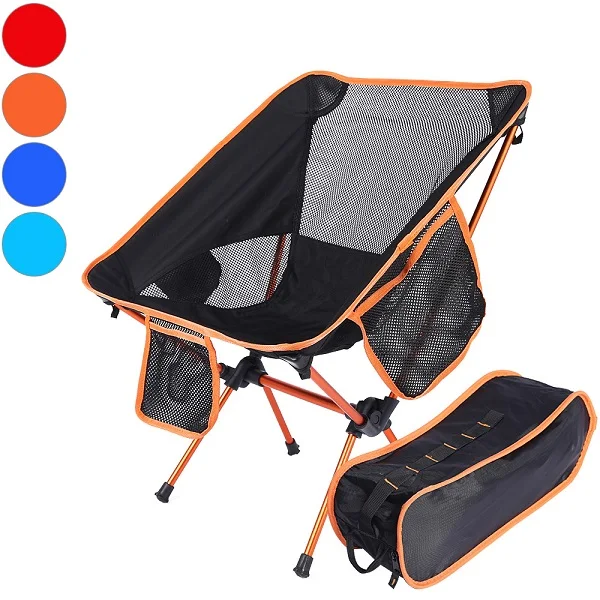 Портативные складные стулья для кемпинга, съемные стулья для рыбалки, табурет для походов, путешествий, отдыха, сидение с чехлом для ловли карпа - Цвет: Orange