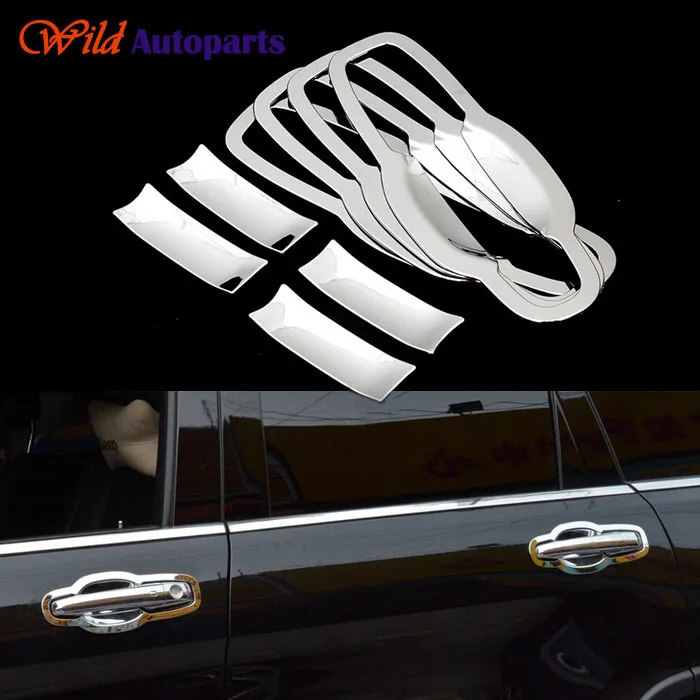 8pcs Chrome Door Handle Bowl Cover Trims for Grand...