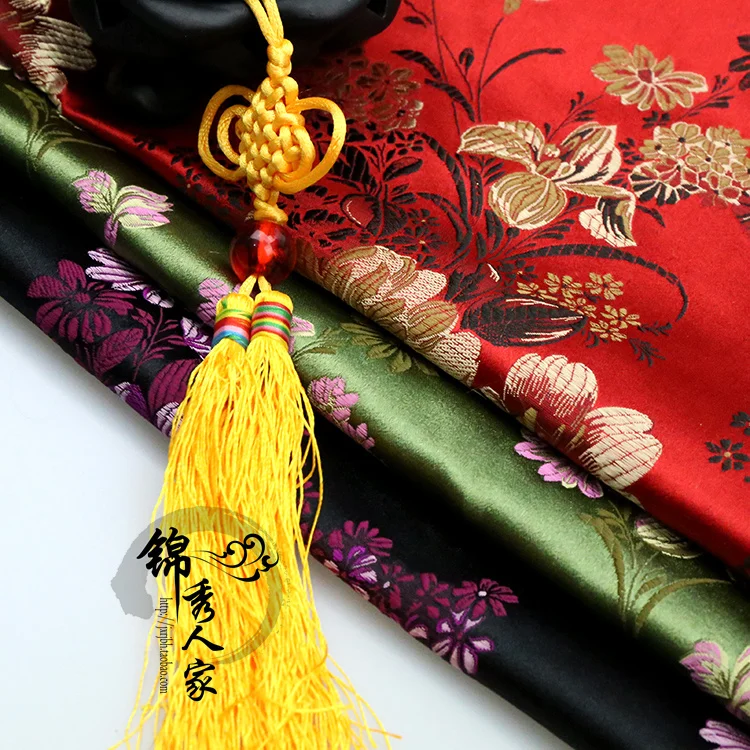 

BIG peony fabric imitate silk Brocade Fabric Damask Jacquard Upholstery Furnishing patchwork fabric sewing tissue 75*50cm