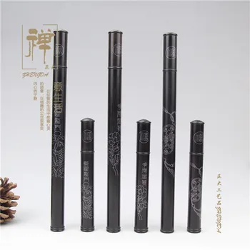 

Zhengda purple long silver inlaid Ebony Wood incense incense incense tube tube high-grade incense box gift for