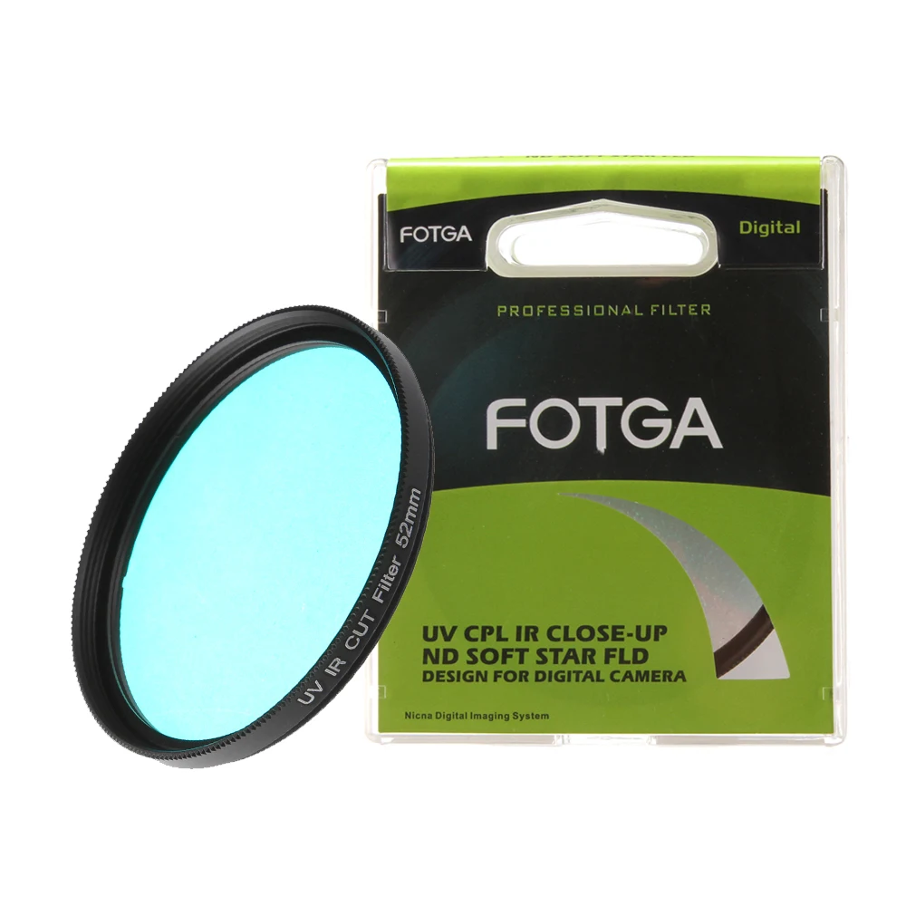 FOTGA Optical Glass UV-IR CUT filter 52mm 58mm Infrared Pass X-Ray IR UV Filter for DSLR Nikon Canon Camera FOTGA Optical Glass UV-IR CUT filter 52mm 58mm Infrared Pass X-Ray IR UV Filter for DSLR Nikon Canon Camera