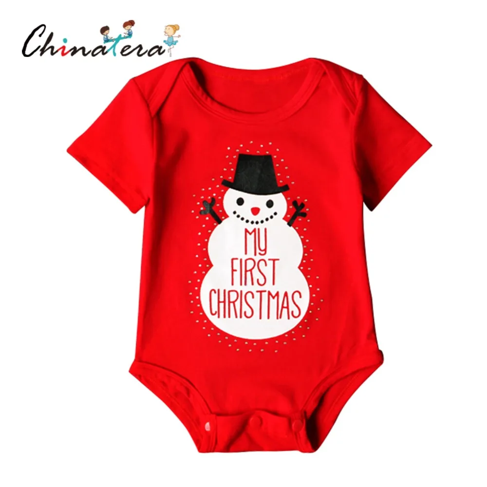 

New Year Christmas Cute Loose Letters Print Jumpsuit Outfits Clothes Baby Xmas Newborn Baby Girls Boys Romper Clothing