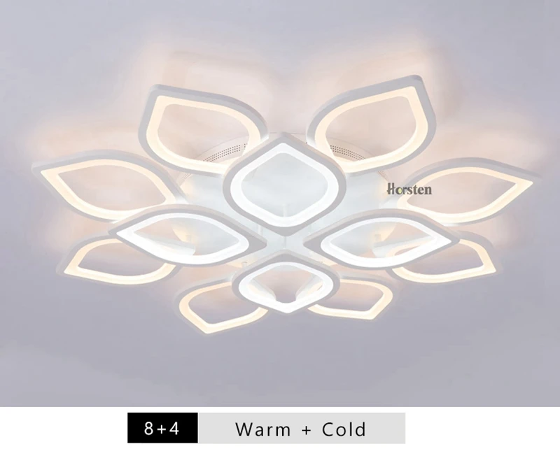 Modern White Flower High Power LED Ceiling Chandelier For Living Room Bedroom Acrylic Iron LED Chandelier Lamp 110-240V (12)