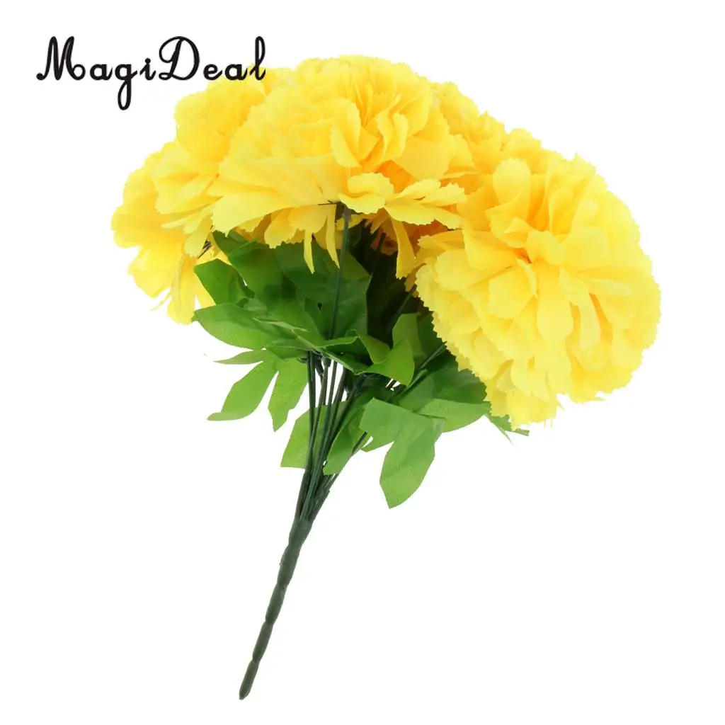Artificial Silk Chrysanthemum Bouquet Home Decor Cemetery Flower 