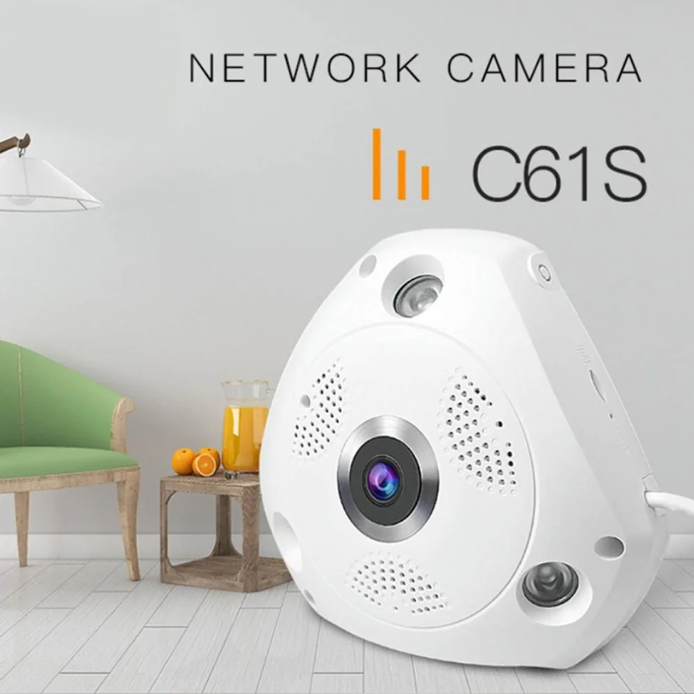 

C61S 2.0 Megapixels Camera with 360 Degree Wide Angle View WIFI Connection Remote Control Outdoor Camera