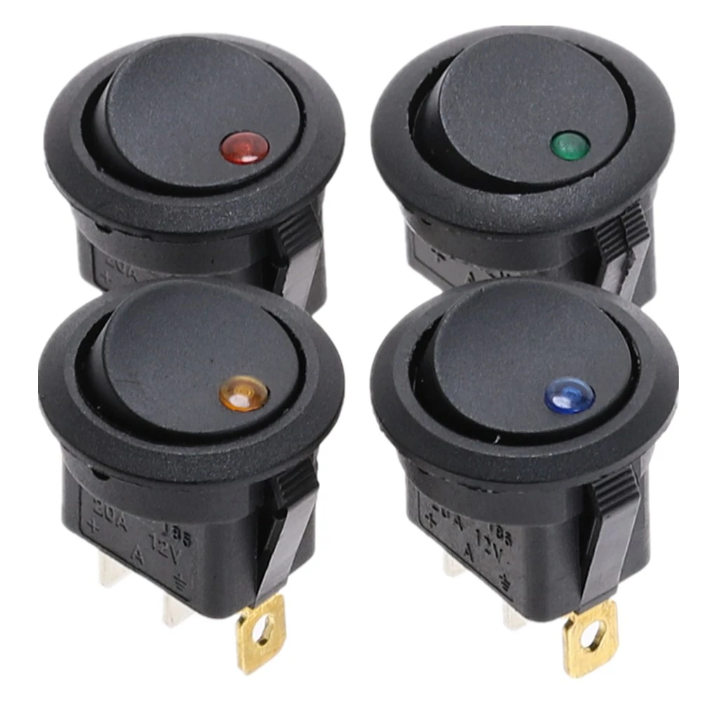 20PCS LED Dot Light 12V Car Auto Boat Round Rocker ON/OFF TOGGLE SPST SWITCH 20PCS LED Dot Light 12V Car Auto Boat Round Rocker ON/OFF TOGGLE SPST SWITCH