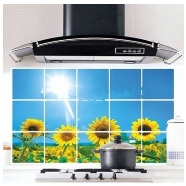 Tradelook Sunflower Aluminum Foil Paper Oil-proof Wall Sticker | Дом и сад