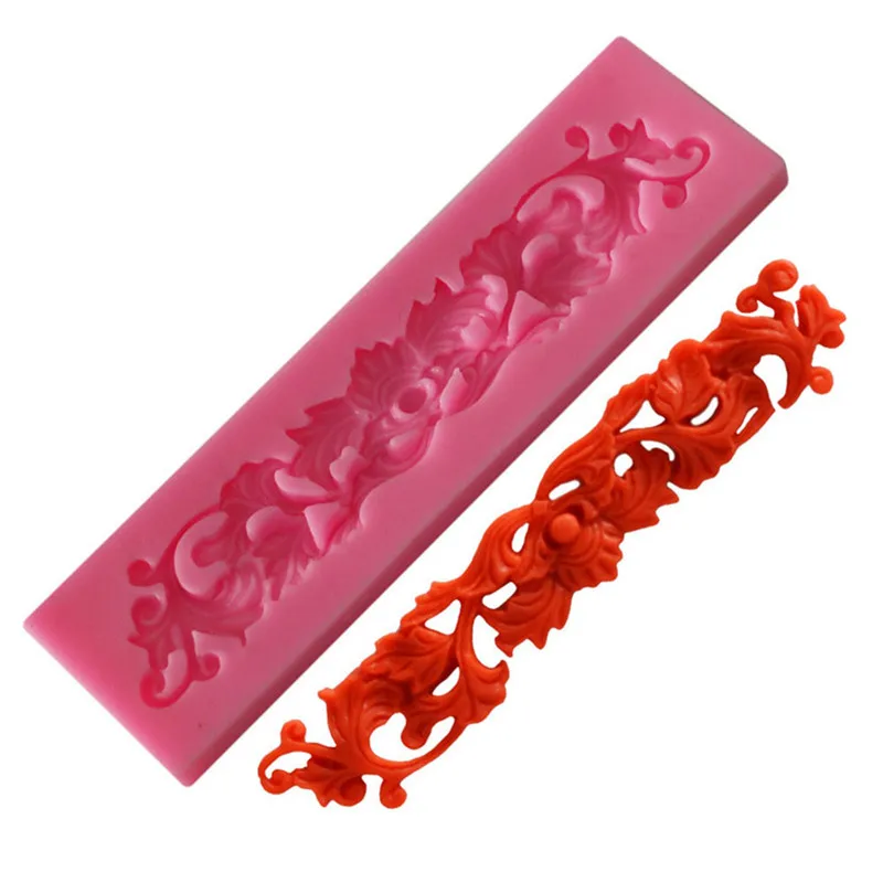 

European Relief Lace Border Silicone Molds Confeitaria Chocolate Decorating DIY Tool Fondant Cake Sugarcraft Baking Mould 4YANG