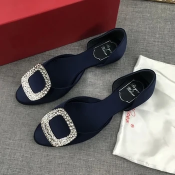

Kmeioo Classic Shoes Woman Crystal Buckle Sandals D'Orsay Flats Two-Piece Shoes Women Casual Shoes