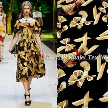 Европейский и американский бренд DG Весна Лето Спагетти печатных одежды Ткань DIY ручной работы платье рубашка ткань